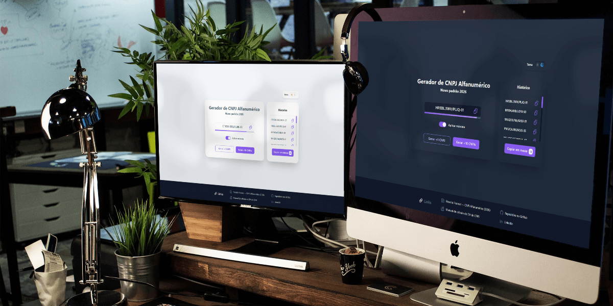 Imagem conceitual com letras e números misturados representando o futuro CNPJ alfanumérico
